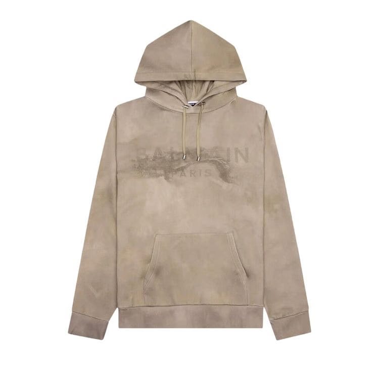 Balmain Logo Printed Hoodie Molt/Sand