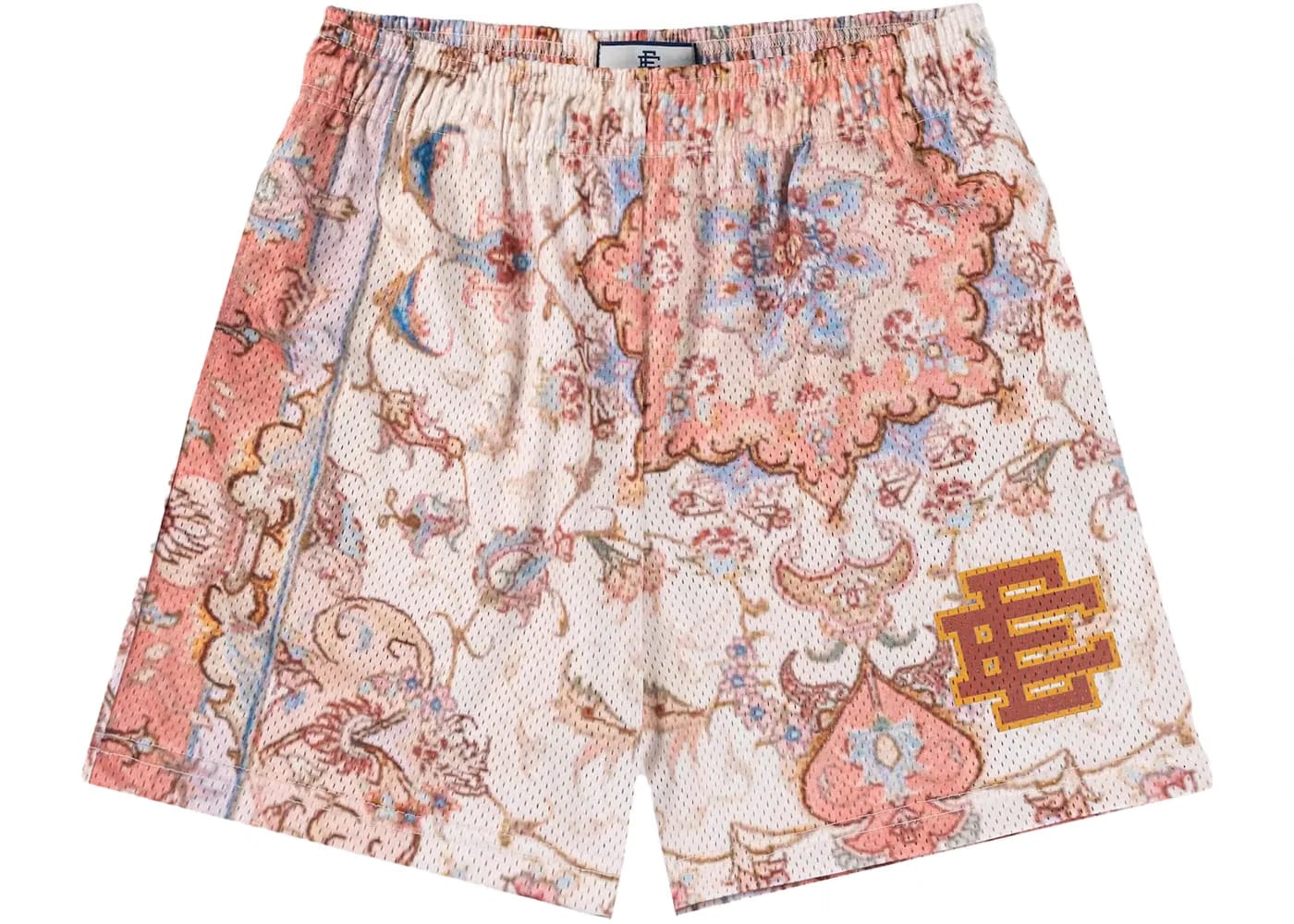 Eric Emanuel EE Basic/Core Rug Print Shorts White/Pink