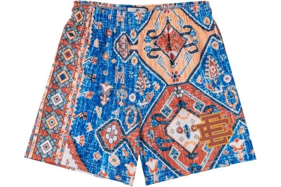 Eric Emanuel EE Basic/Core Rug Print Shorts White/Blue/Tan