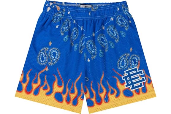 Eric Emanuel EE Basic/Core Shorts Blue Paisley Flame