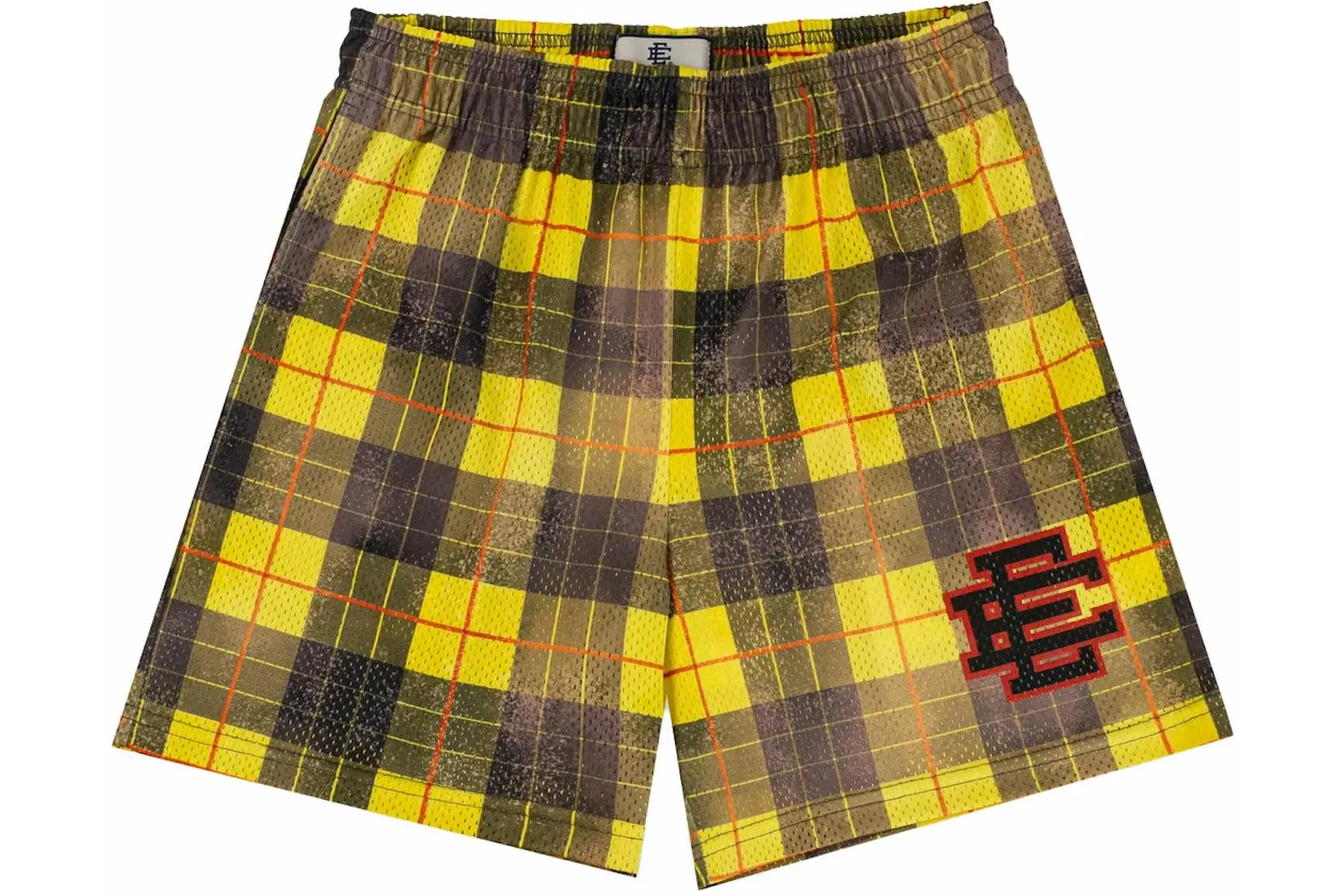 Eric Emanuel EE Basic/Core Shorts Yellow/Black Plaid