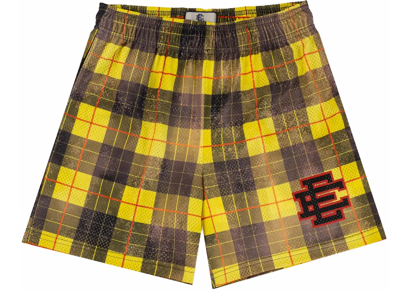 Eric Emanuel EE Basic/Core Shorts Yellow/Black Plaid