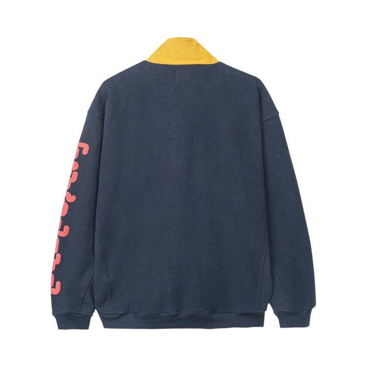 Brain Dead Global Works Snap Mock Neck Pullover Navy