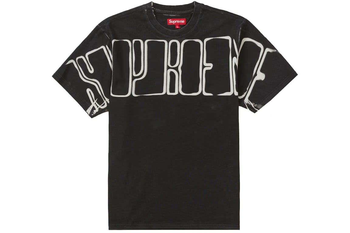 Supreme Overprint Knockout S/S Top Black
