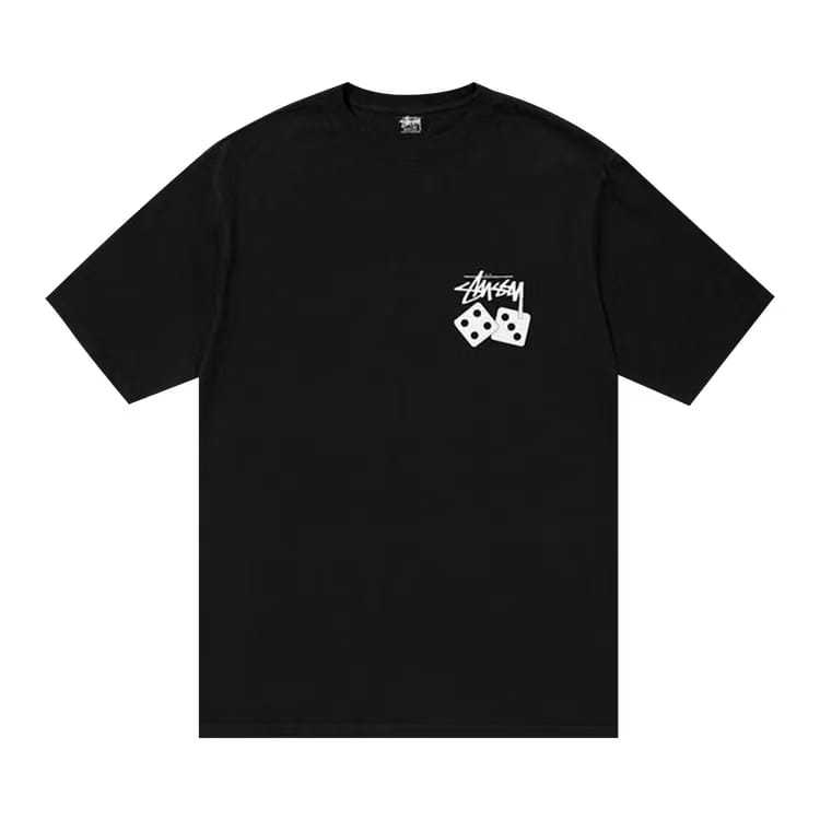 Stussy Dice Pigment Dyed T-Shirt Black