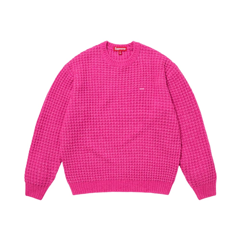Supreme Small Box Waffle Sweater Pink