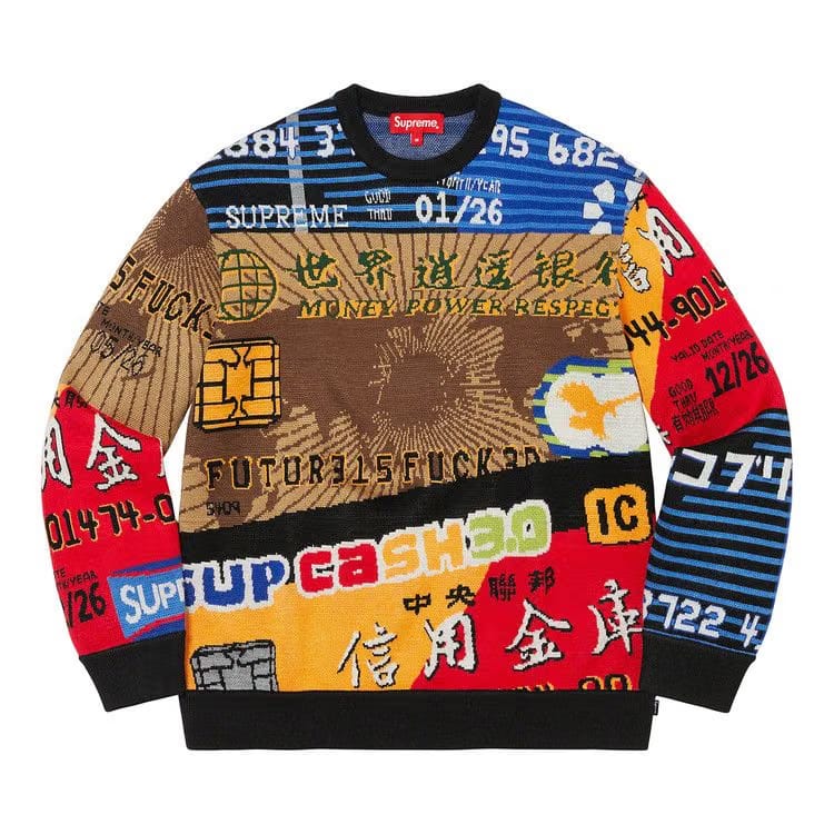 Supreme Credit Cards Sweater Black