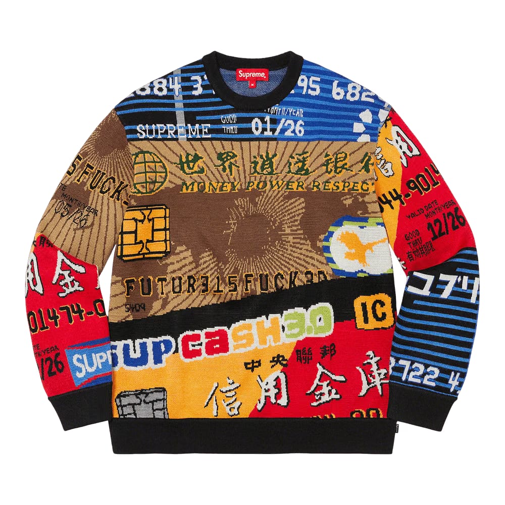 Supreme Credit Cards Sweater Black