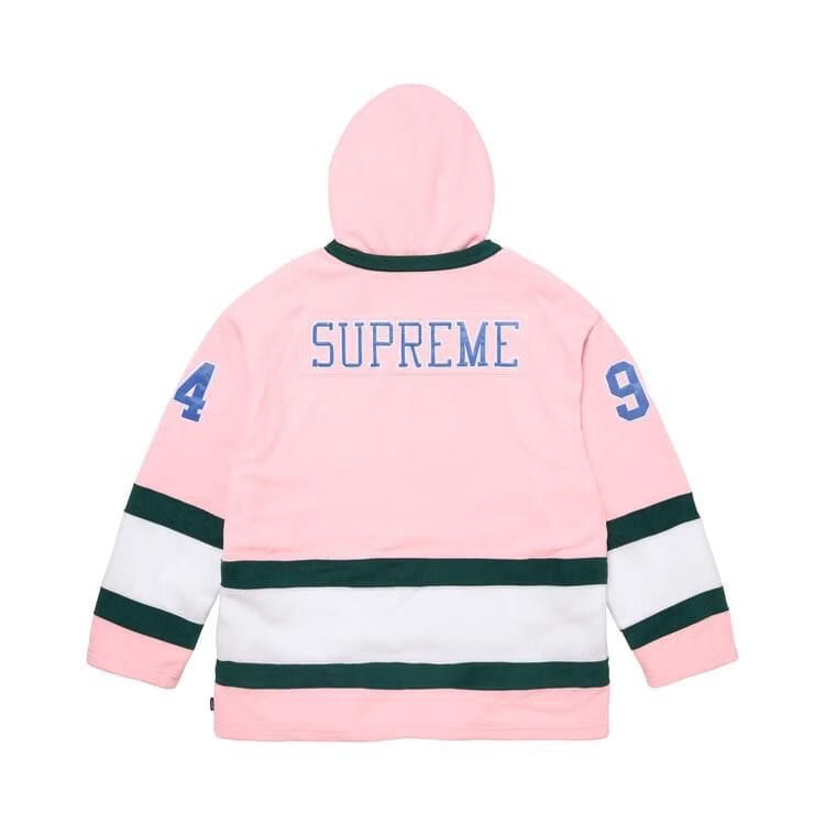 Supreme Polartec Hooded Hockey Jersey Light Pink