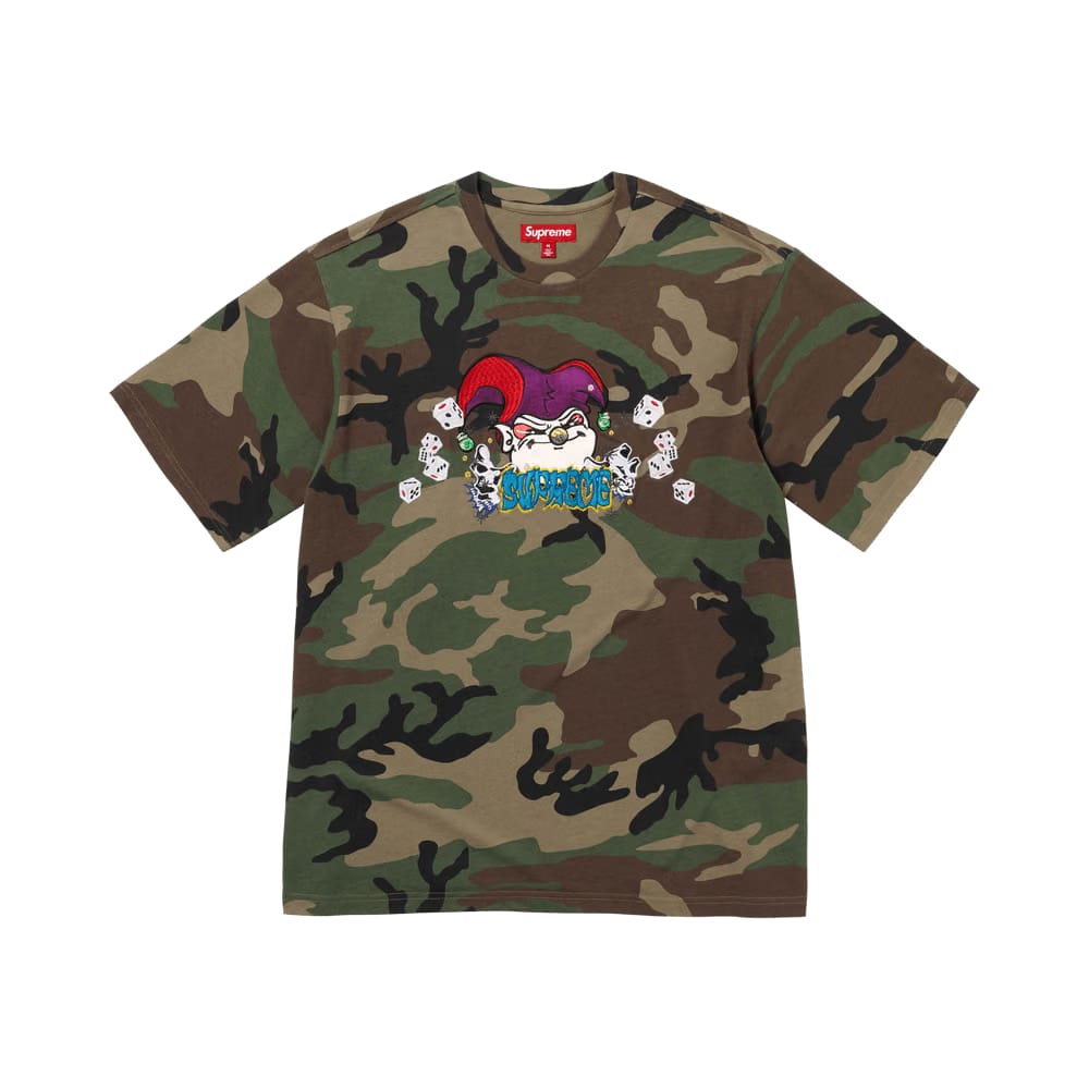 Supreme Aoi Jester Shorts-Sleeve Top Woodland Camo