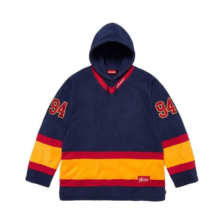 Supreme Polartec Hooded Hockey Jersey Navy