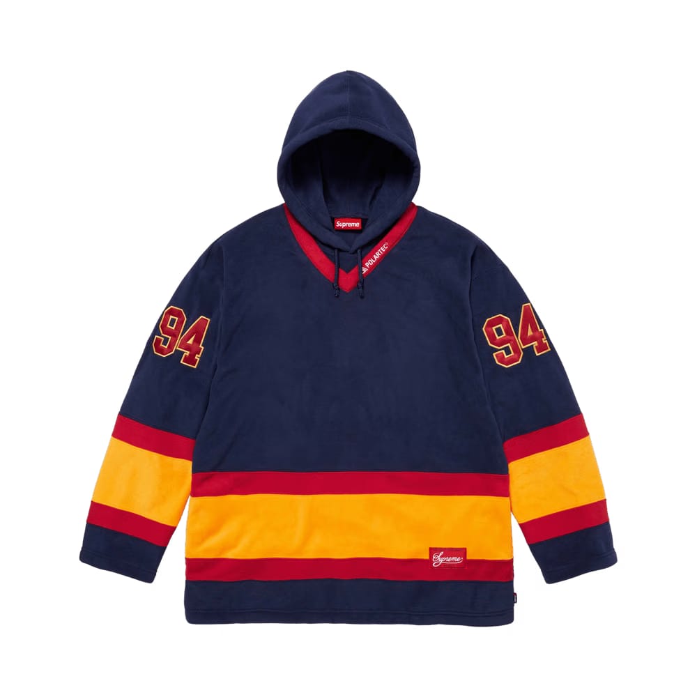 Supreme Polartec Hooded Hockey Jersey Navy