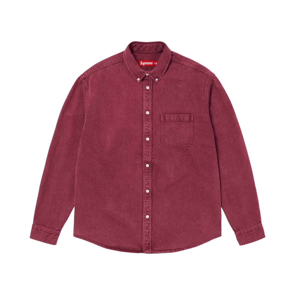 Supreme Appliqué Denim Shirt Washed Red