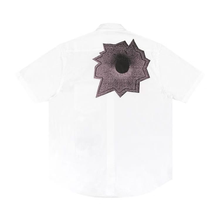 Supreme x Nate Lowman Shorts-Sleeve Shirt White