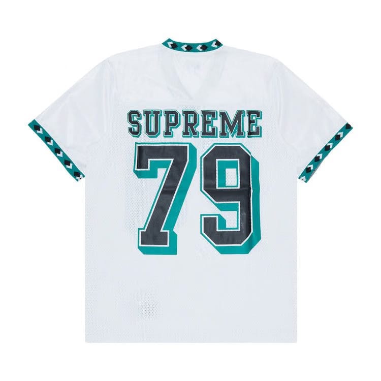 Vintage Supreme Diamond Rib Football Top White
