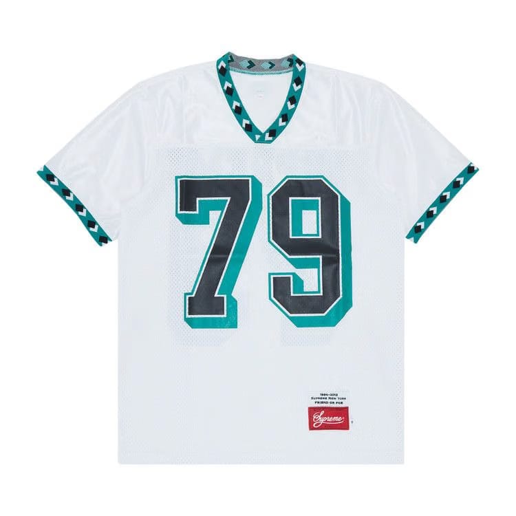 Vintage Supreme Diamond Rib Football Top White