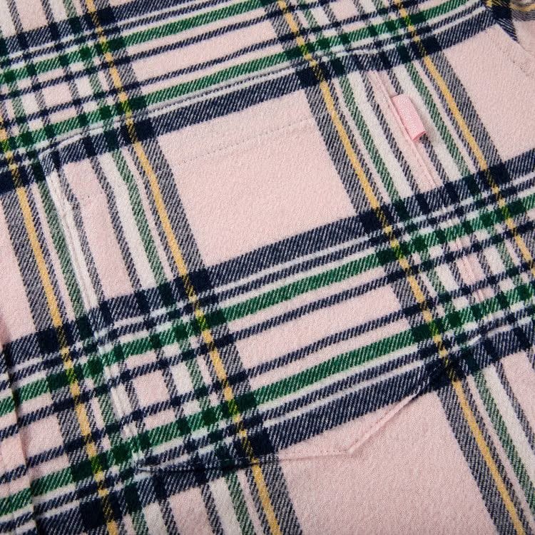 Supreme Tartan Flannel Shirt Pale Pink