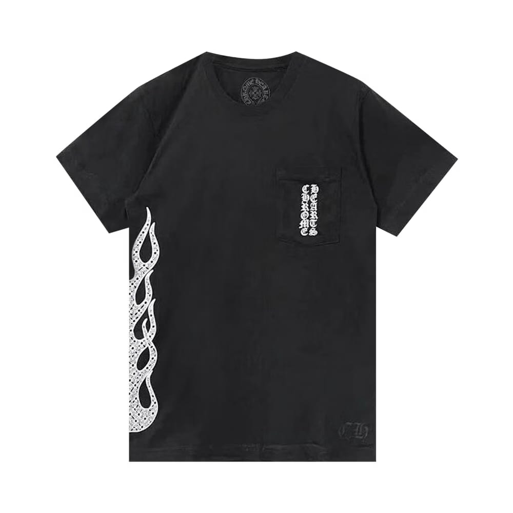 Chrome Hearts Side Flame T-Shirt Black