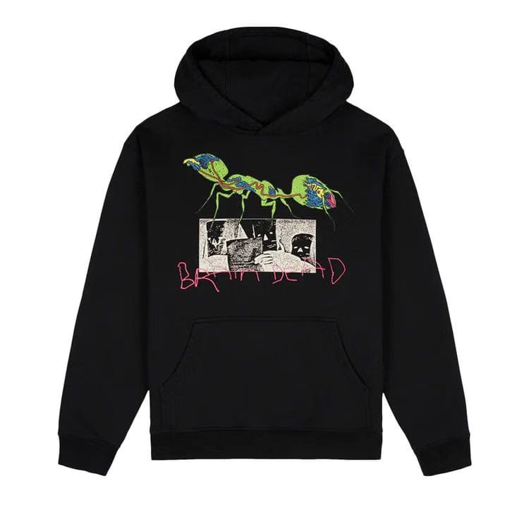 Brain Dead Ant War Hoodie Black