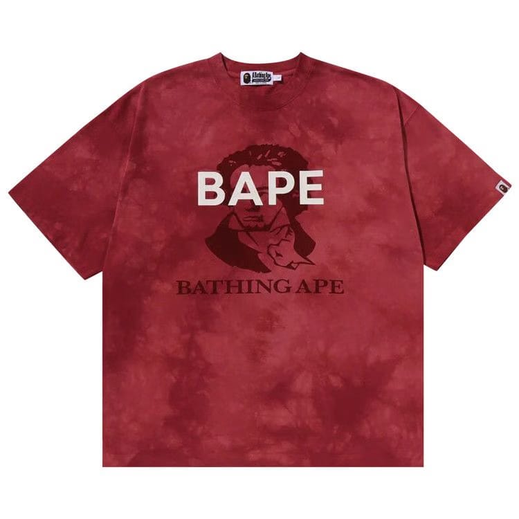 BAPE Tie Dye Bathing Ape T-Shirt Red