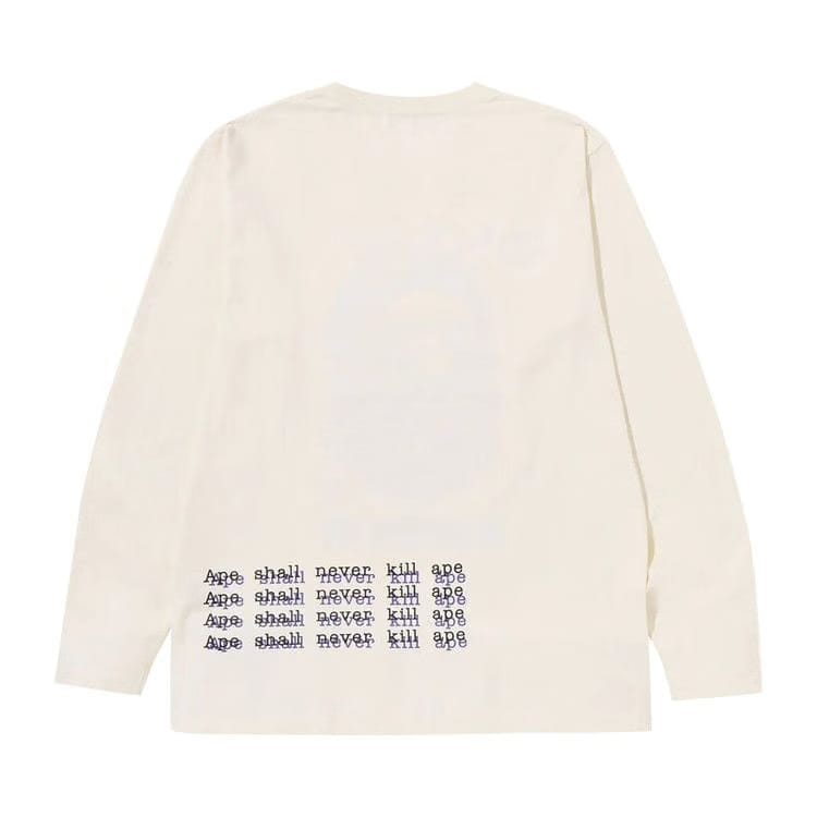 BAPE Double Print Long-Sleeve T-Shirt Ivory