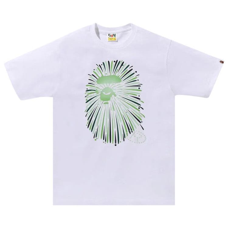 BAPE Ape Head Firework T-Shirt #1 White/Green