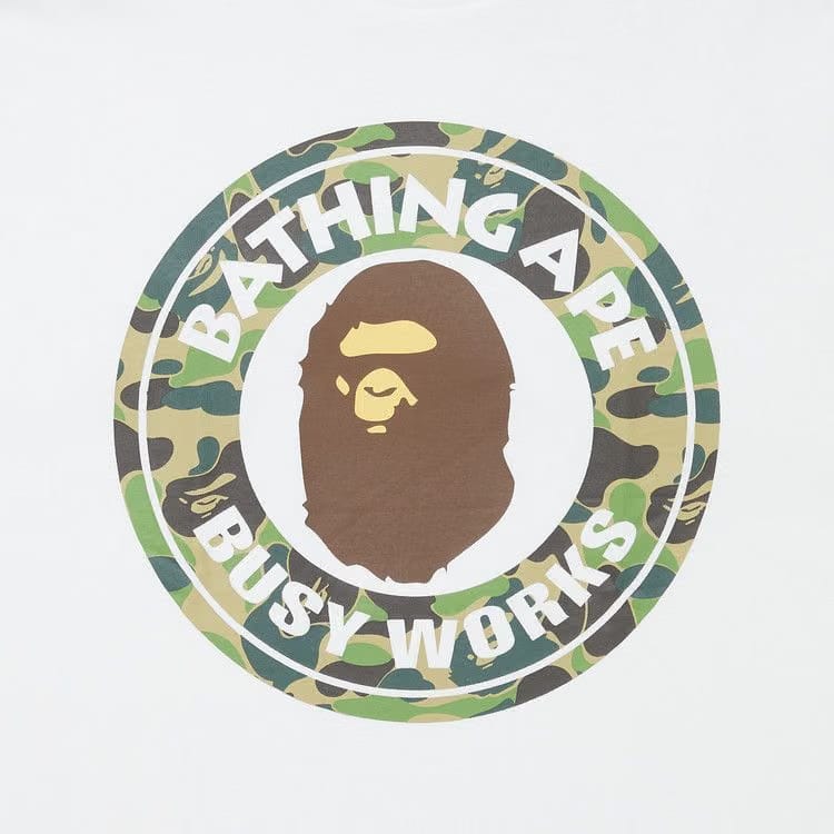 BAPE 1st Camo Busy Works T-Shirt White/Green