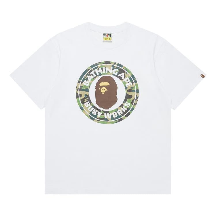 BAPE 1st Camo Busy Works T-Shirt White/Green