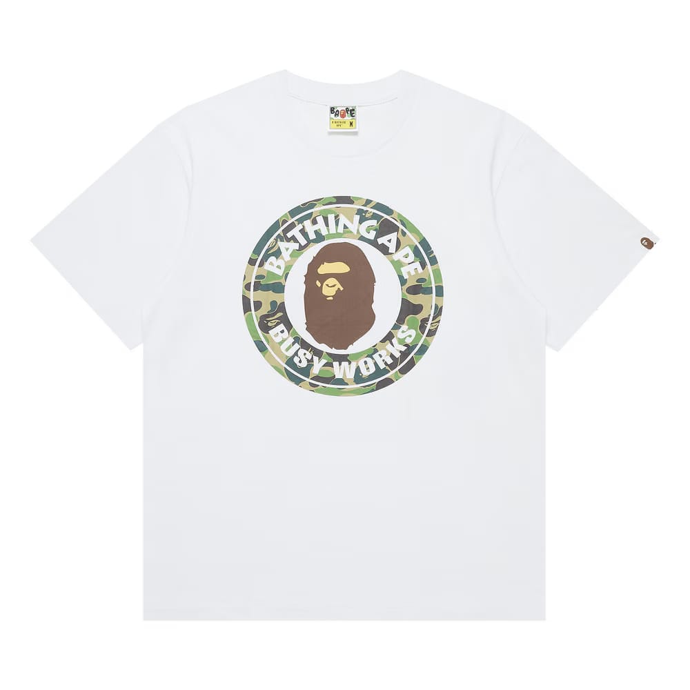 BAPE 1st Camo Busy Works T-Shirt White/Green