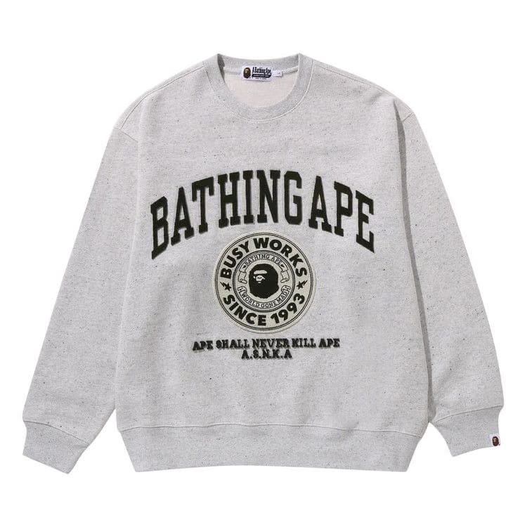 BAPE College Graphic Crewneck Grey