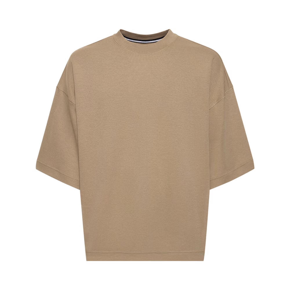 Nike Sportswear Tech Fleece Reimagined Oversized Shorts-Sleeve Sweatshirt Light Iron Ore
