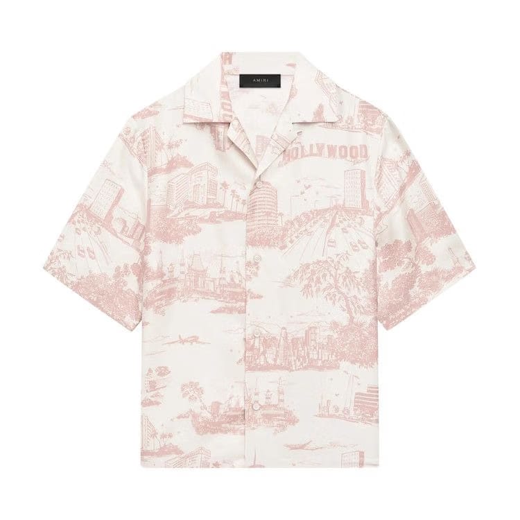 Amiri LA Landmark Bowling Shirt Alabaster