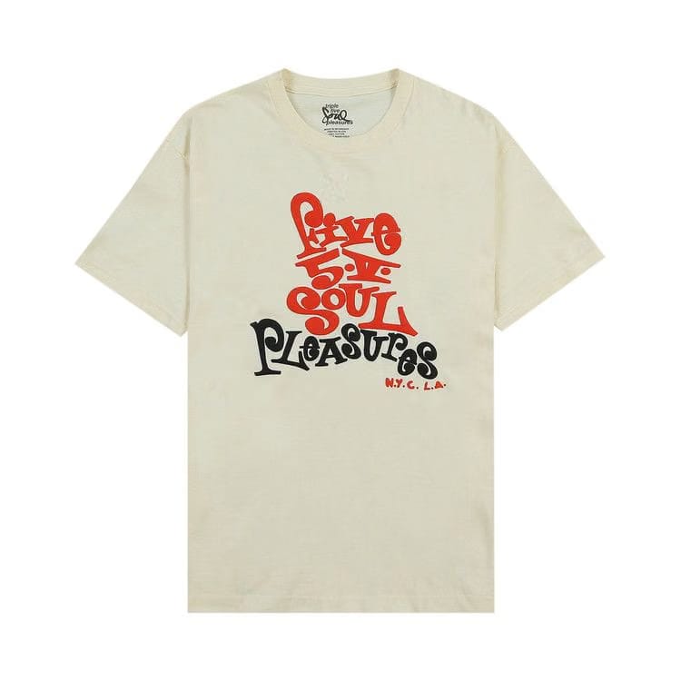 Pleasures Five 5 V T-Shirt Cream