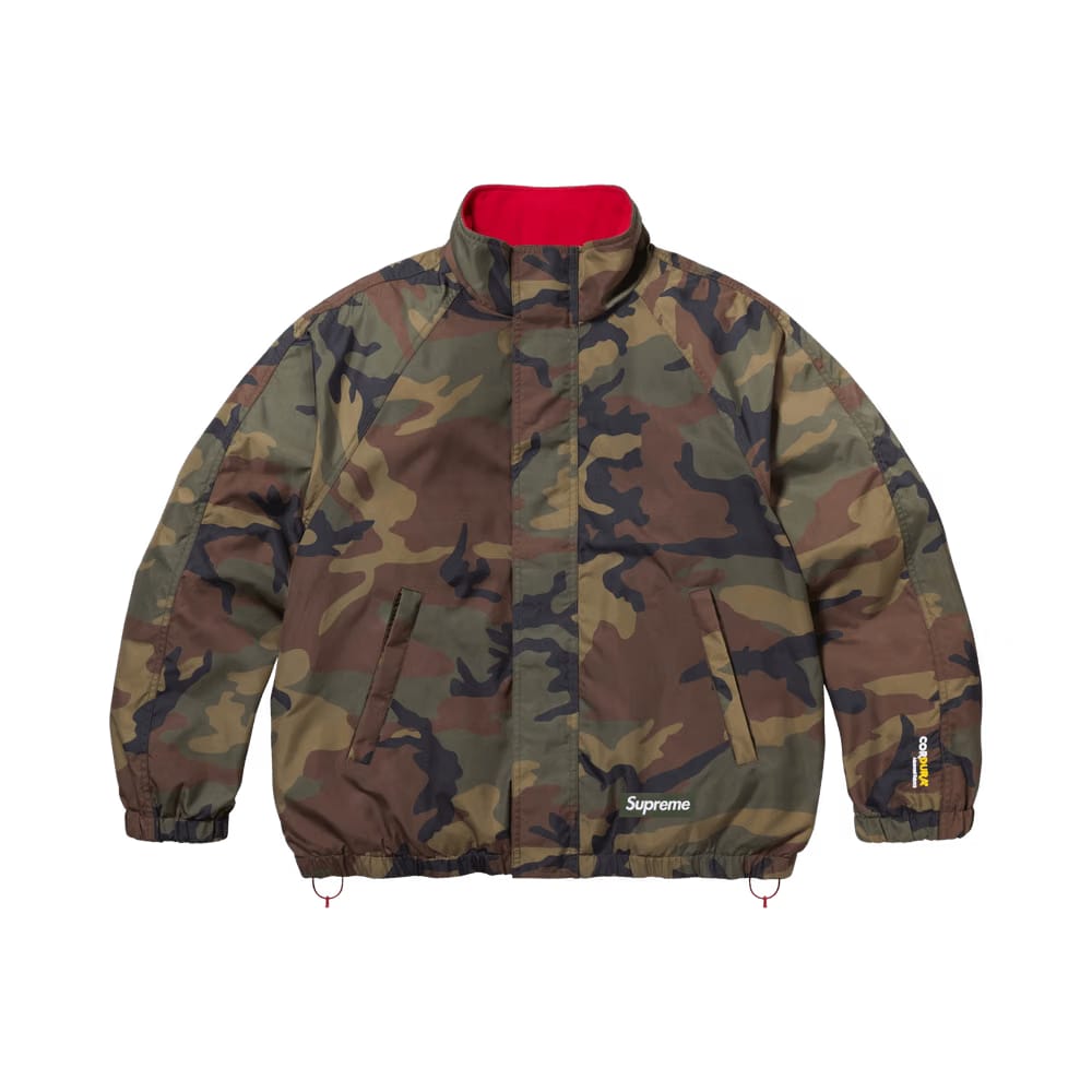 Supreme Polartec Reversible Track Jacket Woodland Camo