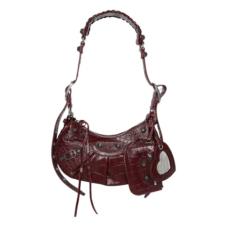 Balenciaga Le Cagole Shoulder Bag XS Dark Red