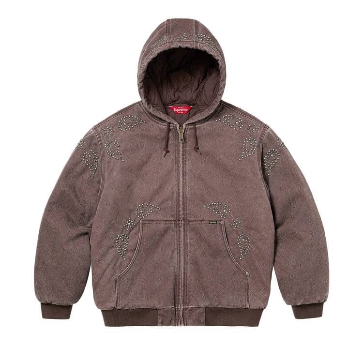 Supreme Paisley Studded Work Jacket Brown