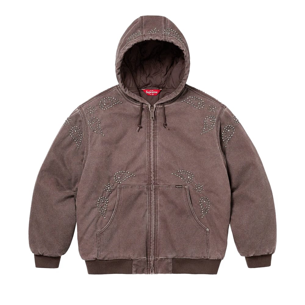 Supreme Paisley Studded Work Jacket Brown