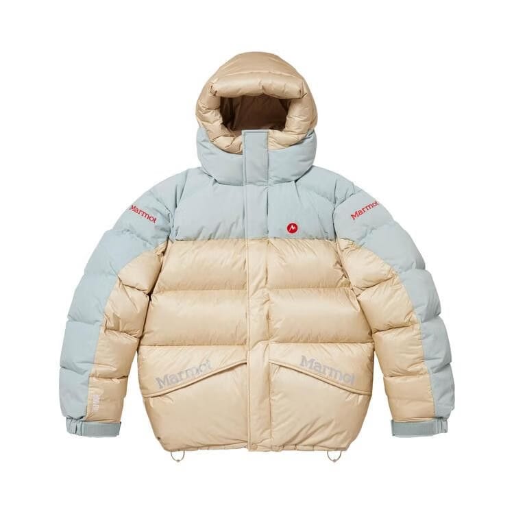 Supreme x Marmot 800-Fill Down Parka Tan