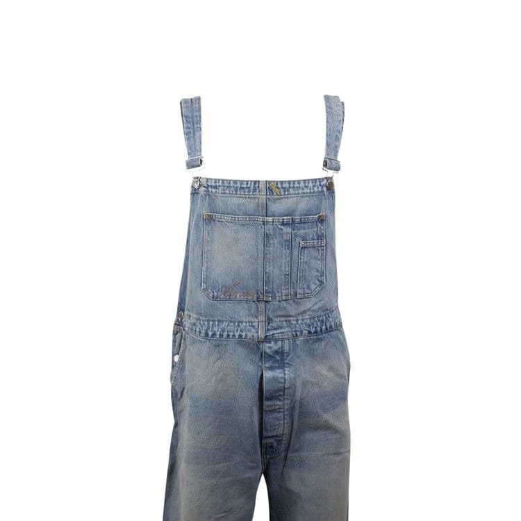 Amiri Topstitch Overalls Blue