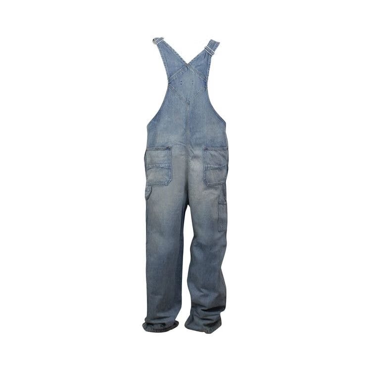 Amiri Topstitch Overalls Blue