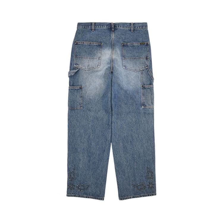 Supreme Paisley Studded Double Knee Painter Pant Washed Blue