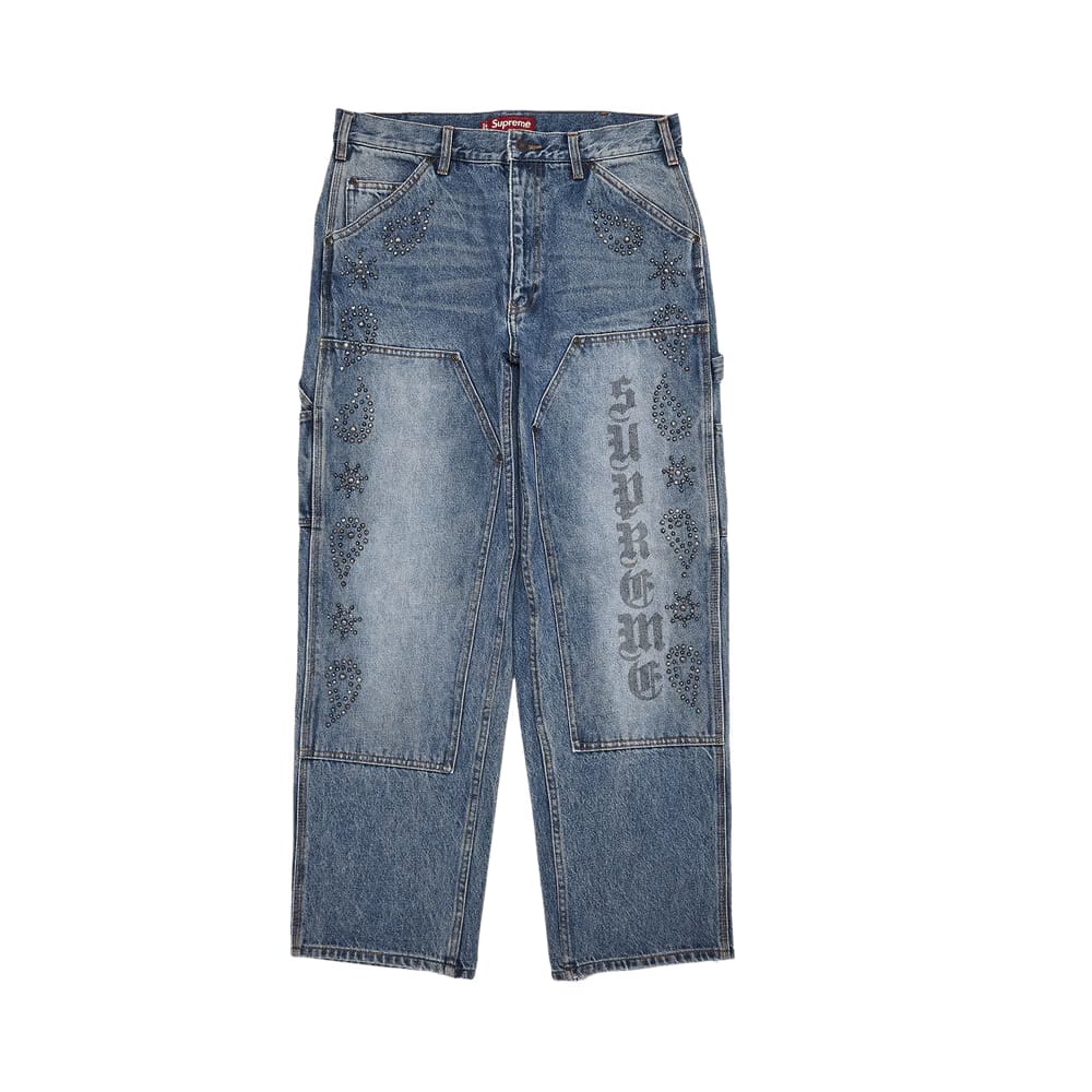 Supreme Paisley Studded Double Knee Painter Pant Washed Blue