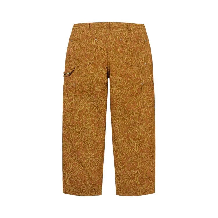 Supreme Script Jacquard Double Knee Denim Painter Pant Brown