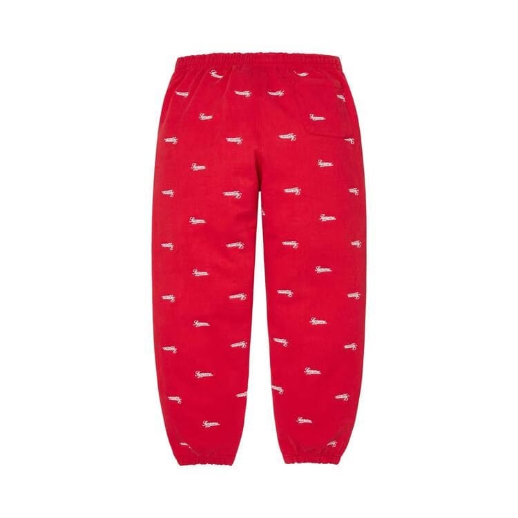 Supreme Repeat Script Sweatpant Red
