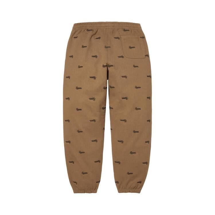 Supreme Repeat Script Sweatpant Dark Khaki