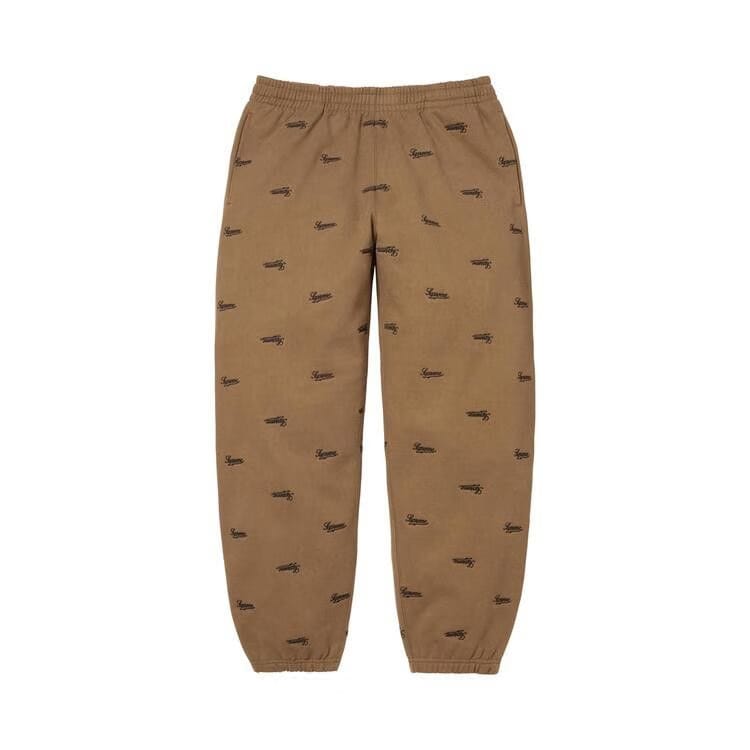 Supreme Repeat Script Sweatpant Dark Khaki