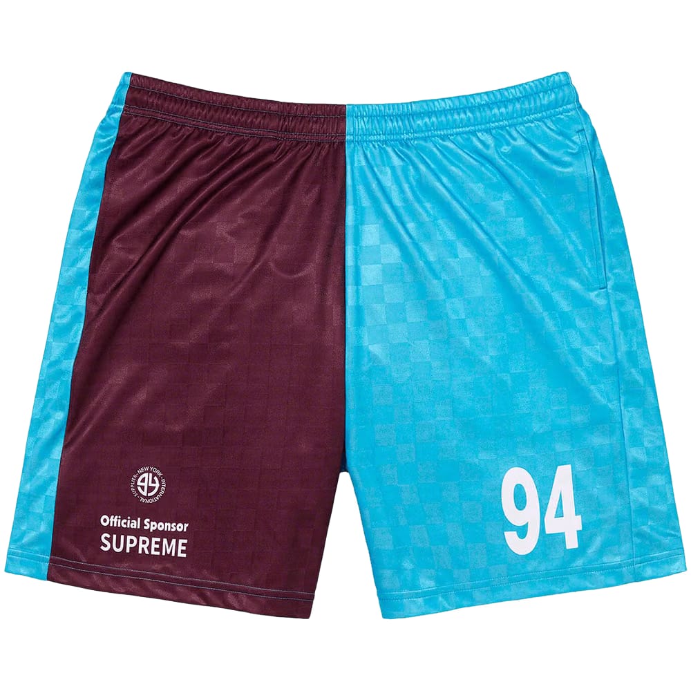 Supreme Split Soccer Shorts Burgundy
