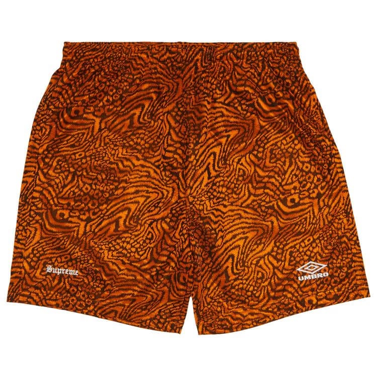 Supreme x Umbro Jacquard Animal Print Soccer Shorts Orange