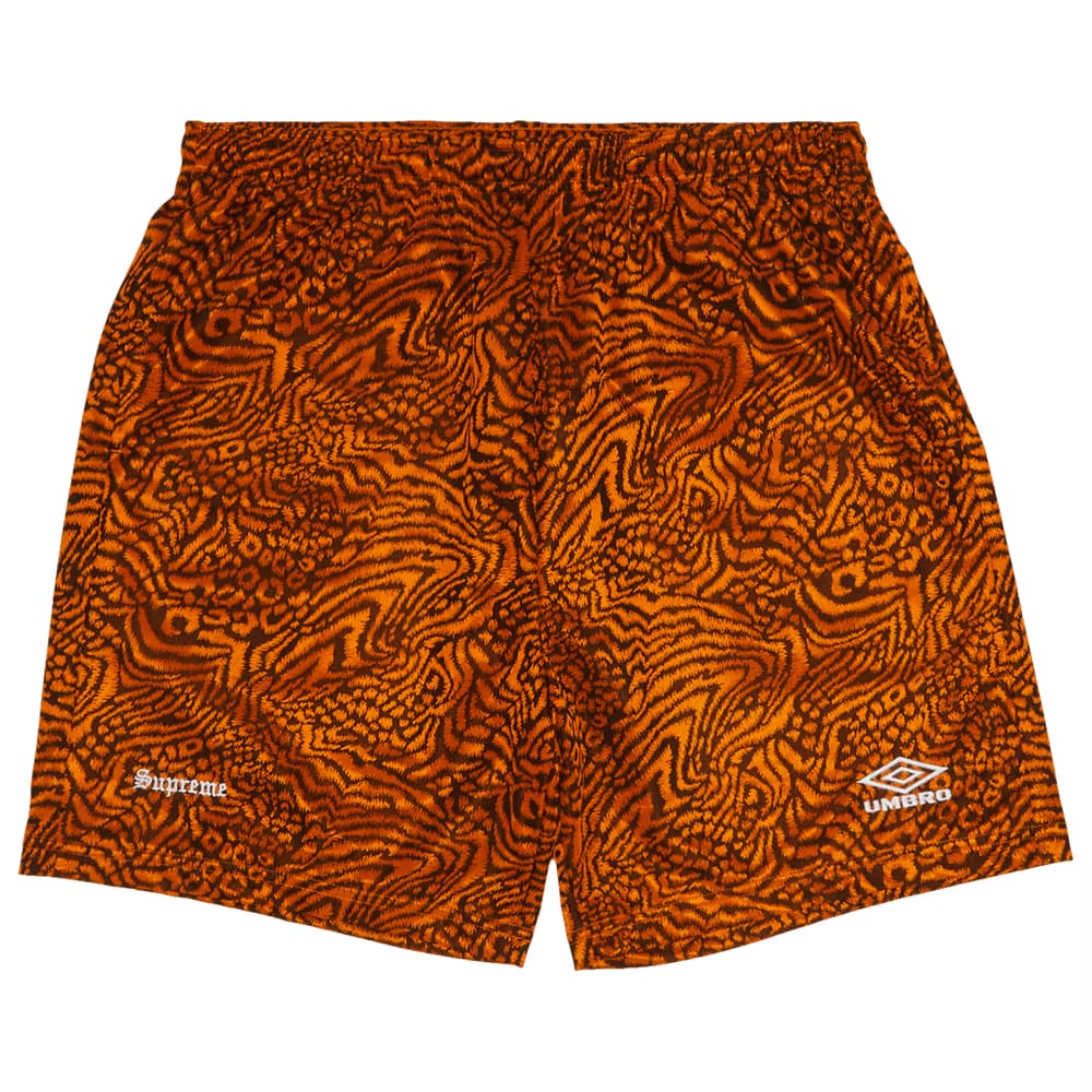Supreme x Umbro Jacquard Animal Print Soccer Shorts Orange