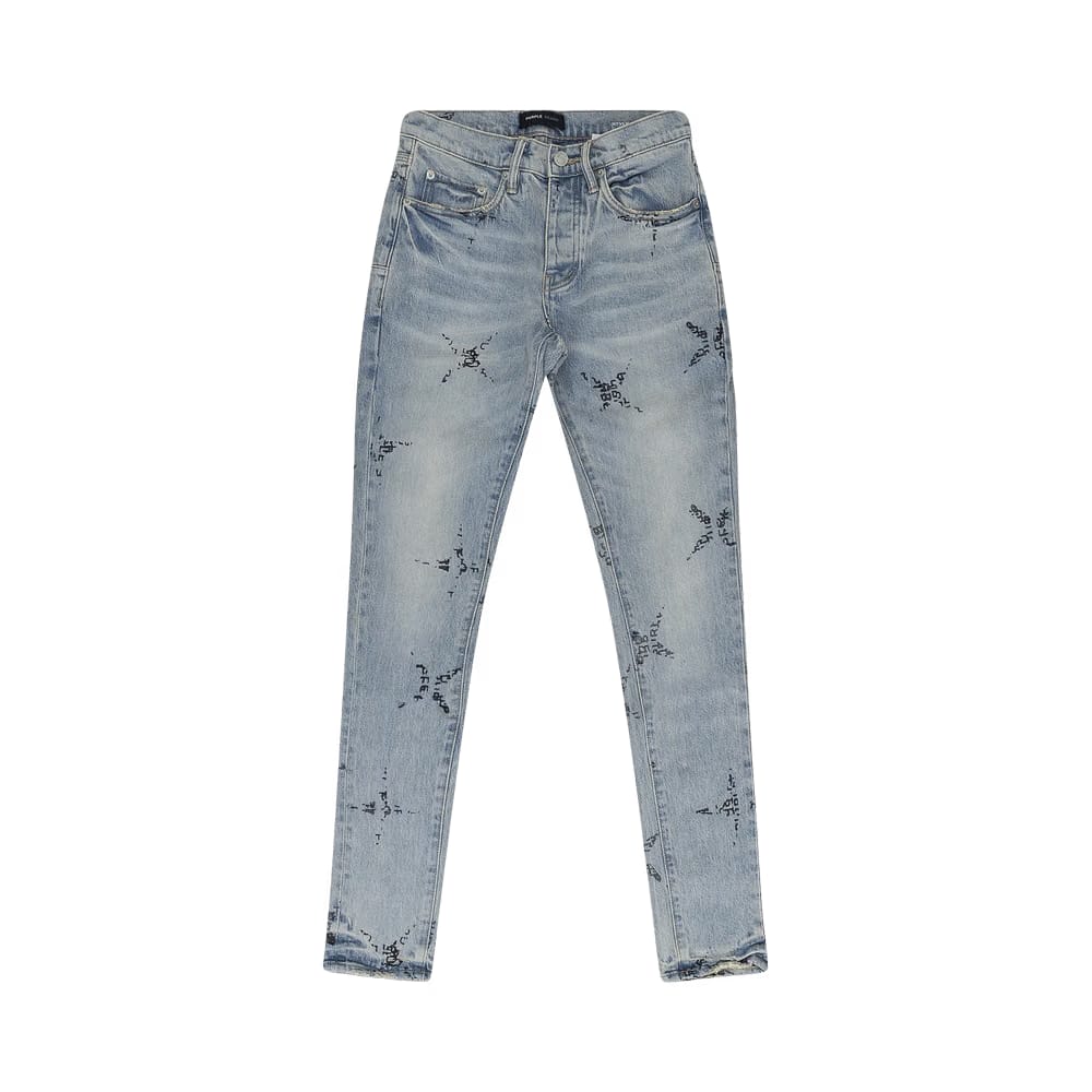 PURPLE BRAND Star Monogram P001 Skinny Jeans Blue